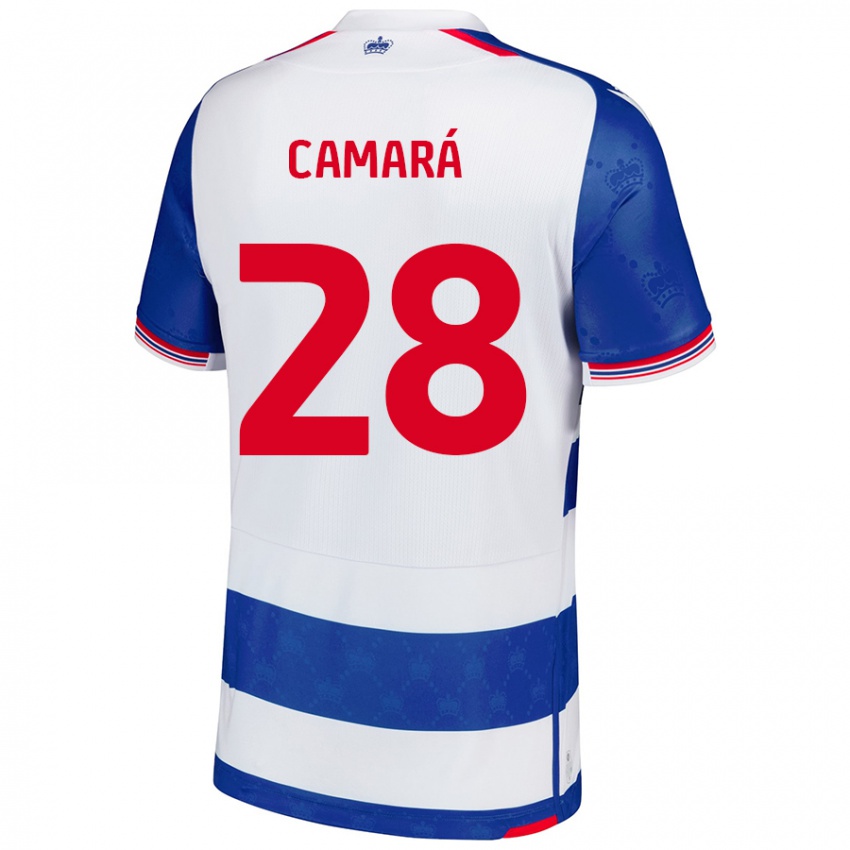 Niño Camiseta Mamadi Camará #28 Azul Blanco 1ª Equipación 2024/25 La Camisa Argentina