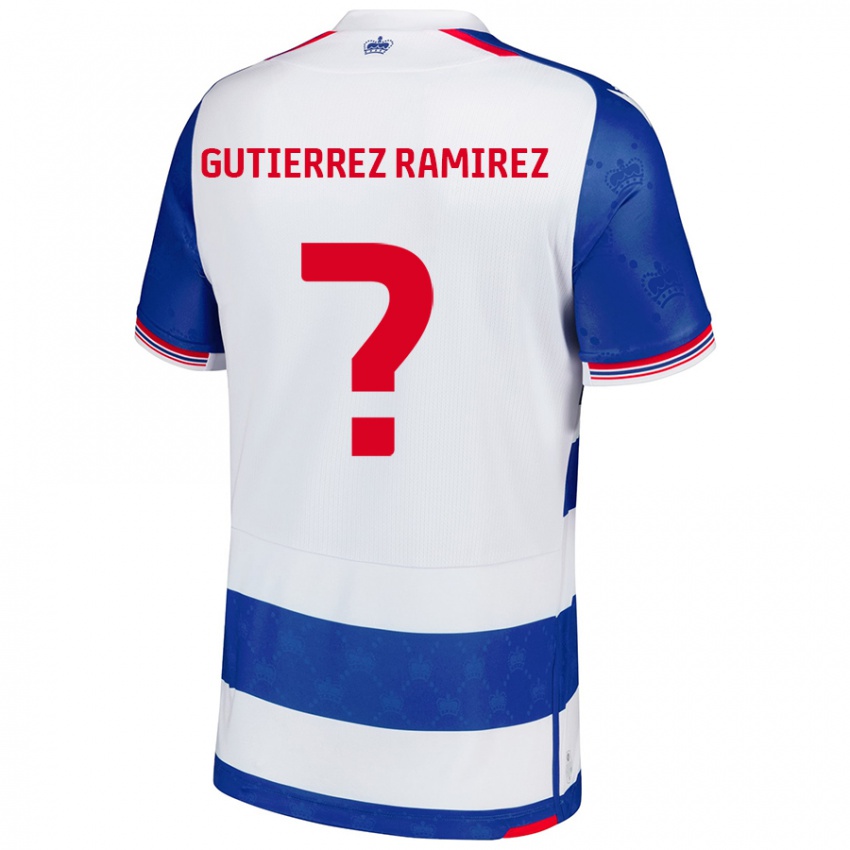 Niño Camiseta William Gutierrez Ramirez #0 Azul Blanco 1ª Equipación 2024/25 La Camisa Argentina