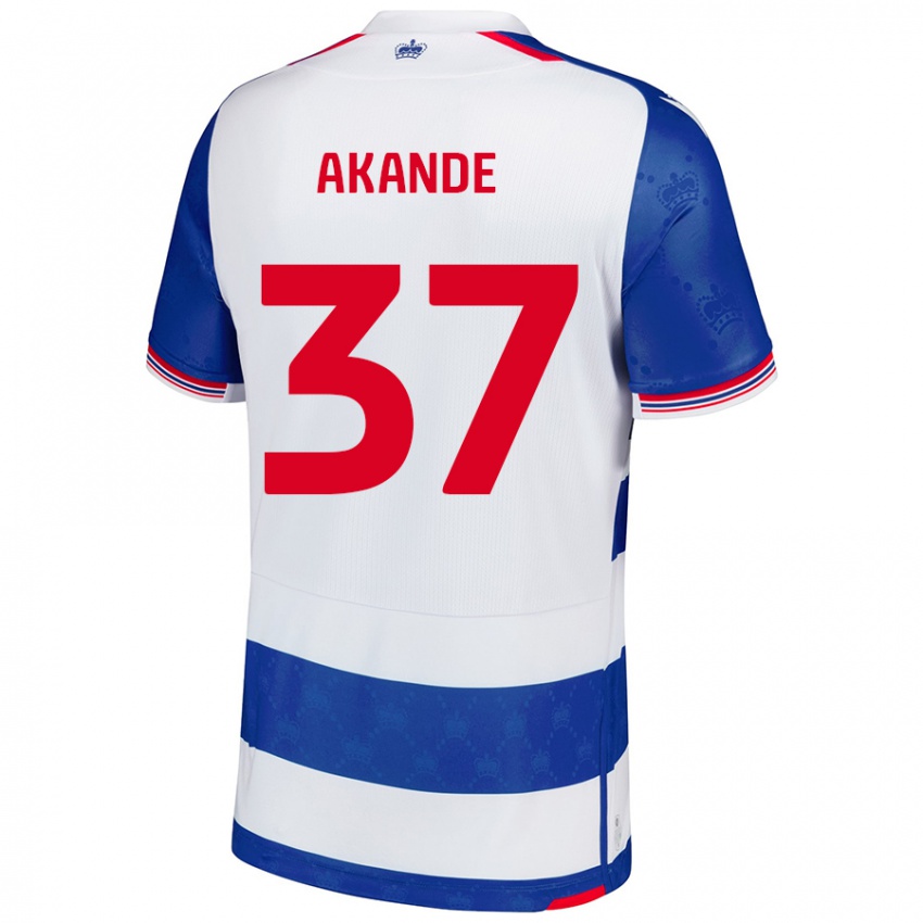 Niño Camiseta Adrian Akande #37 Azul Blanco 1ª Equipación 2024/25 La Camisa Argentina