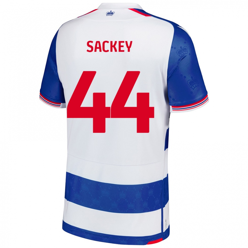 Niño Camiseta Tyler Sackey #44 Azul Blanco 1ª Equipación 2024/25 La Camisa Argentina