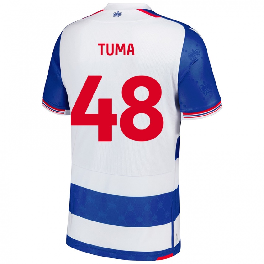 Niño Camiseta Basil Tuma #48 Azul Blanco 1ª Equipación 2024/25 La Camisa Argentina