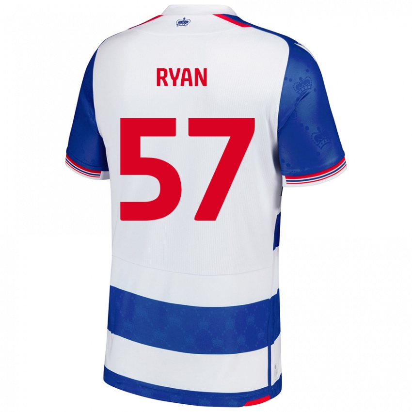 Niño Camiseta John Ryan #57 Azul Blanco 1ª Equipación 2024/25 La Camisa Argentina