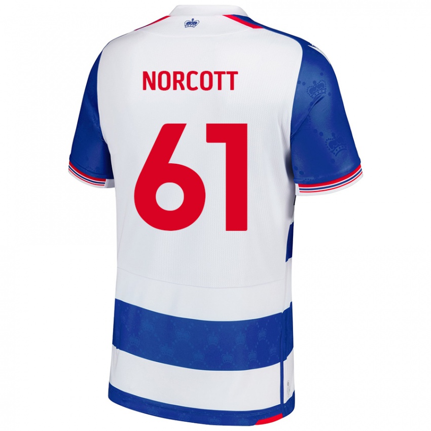 Niño Camiseta Tom Norcott #61 Azul Blanco 1ª Equipación 2024/25 La Camisa Argentina