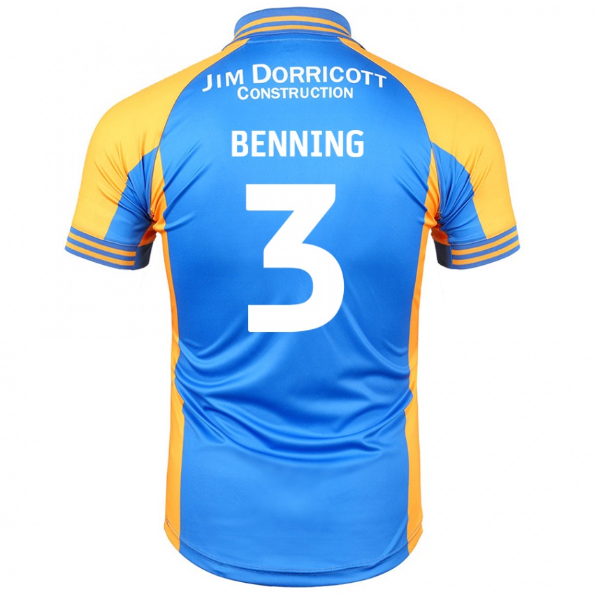 Niño Camiseta Mal Benning #3 Azul Ámbar 1ª Equipación 2024/25 La Camisa Argentina