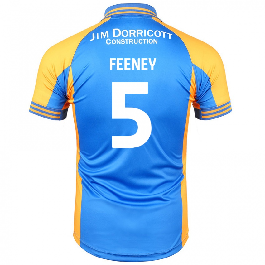 Niño Camiseta Morgan Feeney #5 Azul Ámbar 1ª Equipación 2024/25 La Camisa Argentina