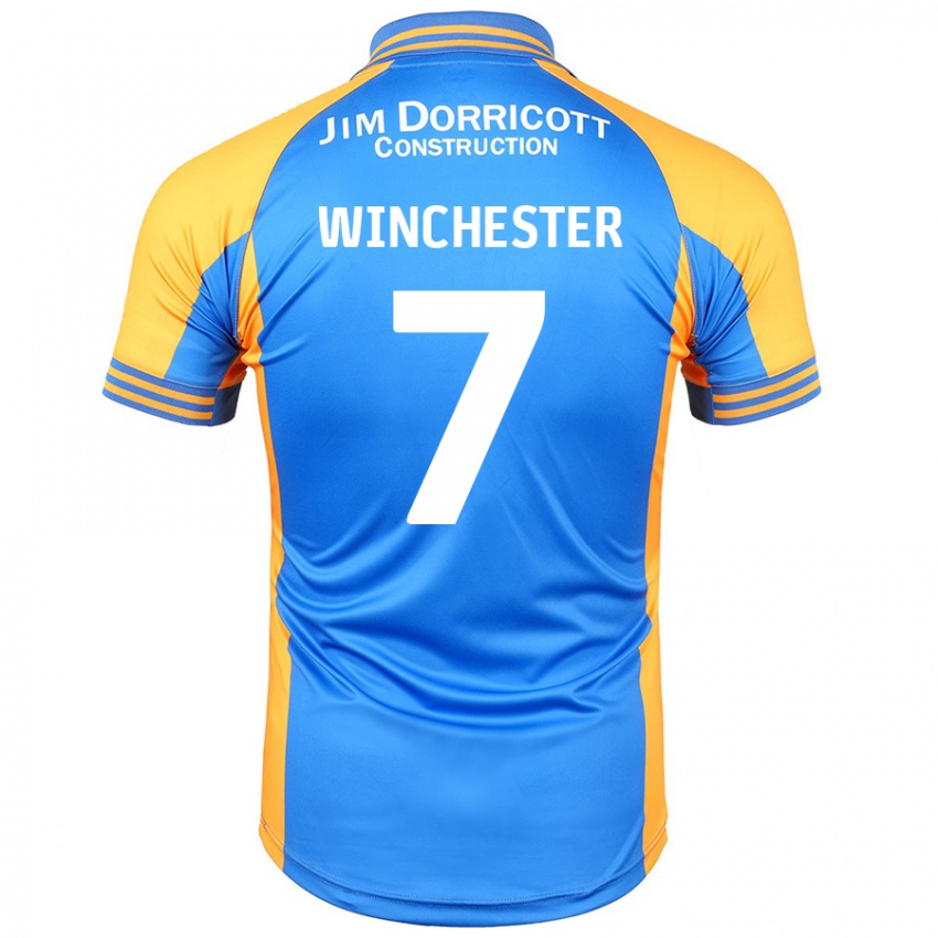 Niño Camiseta Carl Winchester #7 Azul Ámbar 1ª Equipación 2024/25 La Camisa Argentina