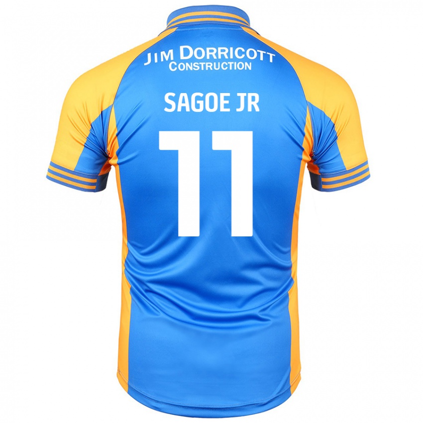 Niño Camiseta Charles Sagoe Jr #11 Azul Ámbar 1ª Equipación 2024/25 La Camisa Argentina