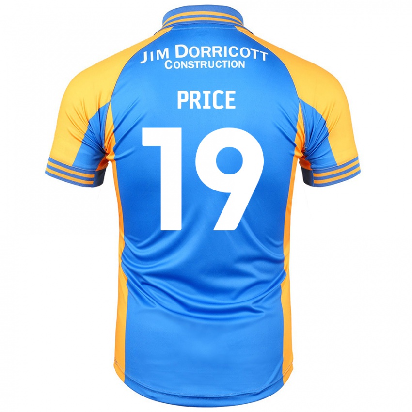 Niño Camiseta Jack Price #19 Azul Ámbar 1ª Equipación 2024/25 La Camisa Argentina