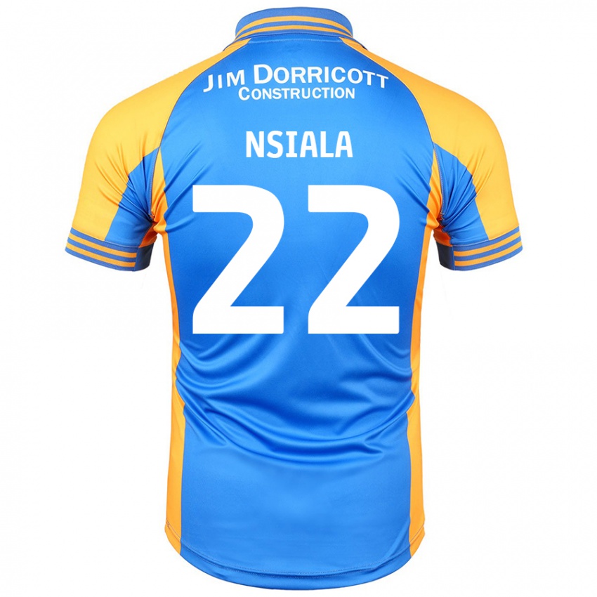 Niño Camiseta Toto Nsiala #22 Azul Ámbar 1ª Equipación 2024/25 La Camisa Argentina