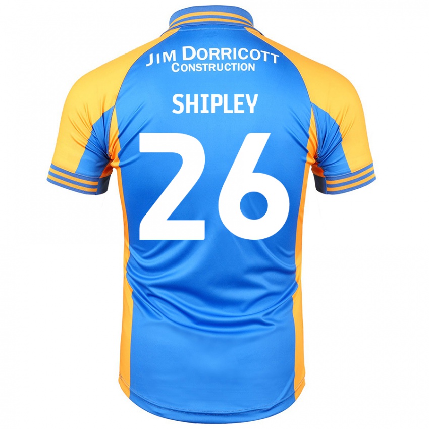 Niño Camiseta Jordan Shipley #26 Azul Ámbar 1ª Equipación 2024/25 La Camisa Argentina