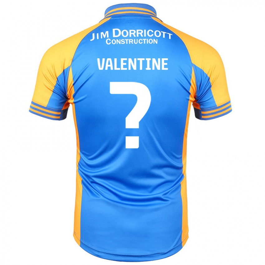 Niño Camiseta Jayden Valentine #0 Azul Ámbar 1ª Equipación 2024/25 La Camisa Argentina