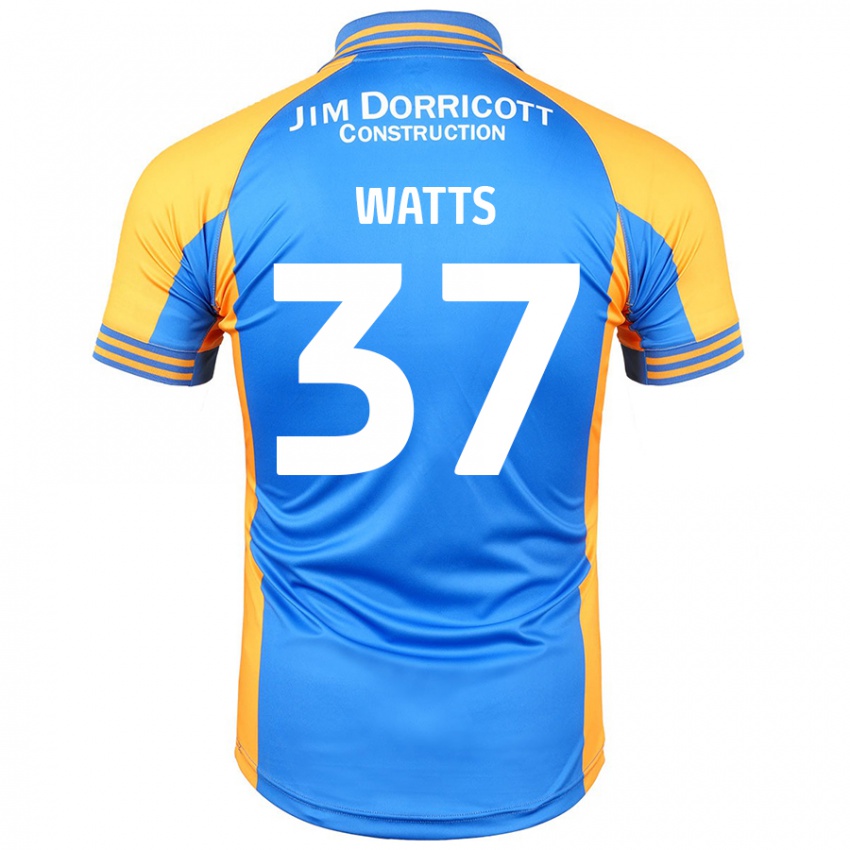 Niño Camiseta Harvey Watts #37 Azul Ámbar 1ª Equipación 2024/25 La Camisa Argentina