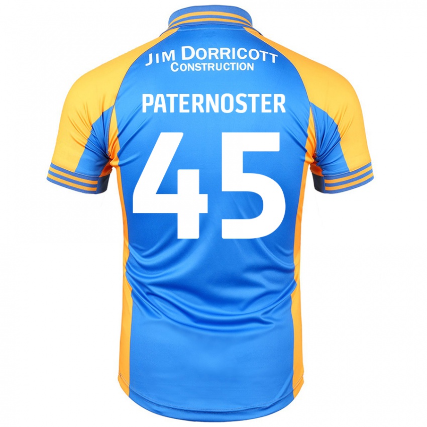 Niño Camiseta Vladimir Paternoster #45 Azul Ámbar 1ª Equipación 2024/25 La Camisa Argentina