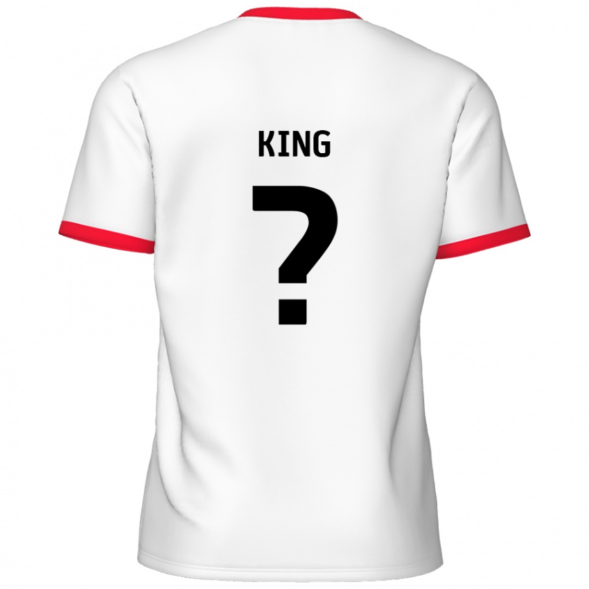 Niño Camiseta Eli King #0 Blanco Rojo 1ª Equipación 2024/25 La Camisa Argentina