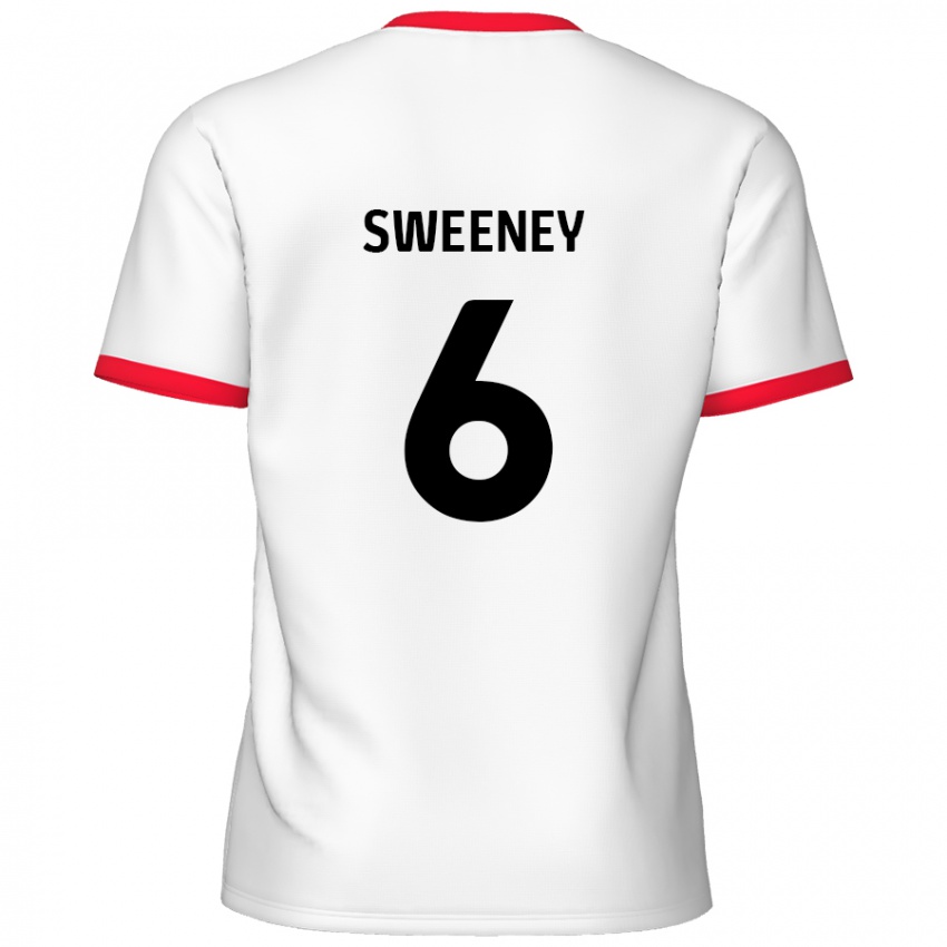 Niño Camiseta Dan Sweeney #6 Blanco Rojo 1ª Equipación 2024/25 La Camisa Argentina