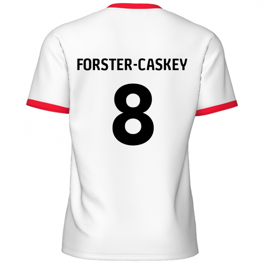 Niño Camiseta Jake Forster-Caskey #8 Blanco Rojo 1ª Equipación 2024/25 La Camisa Argentina