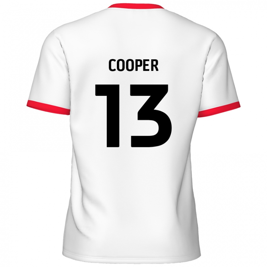 Niño Camiseta Murphy Cooper #13 Blanco Rojo 1ª Equipación 2024/25 La Camisa Argentina