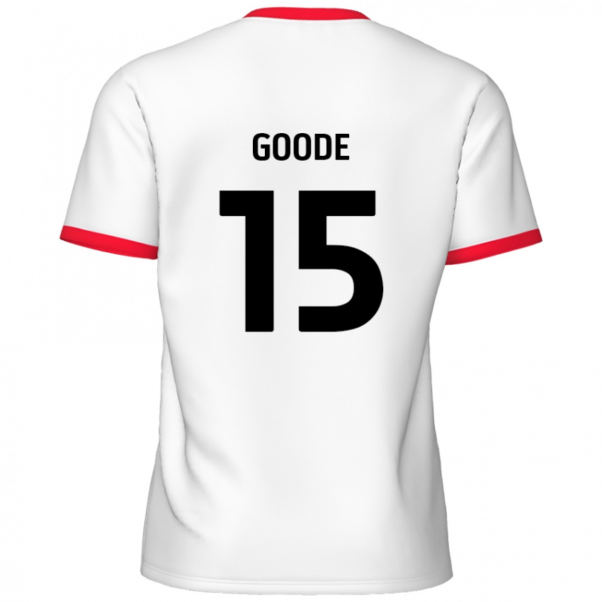 Niño Camiseta Charlie Goode #15 Blanco Rojo 1ª Equipación 2024/25 La Camisa Argentina