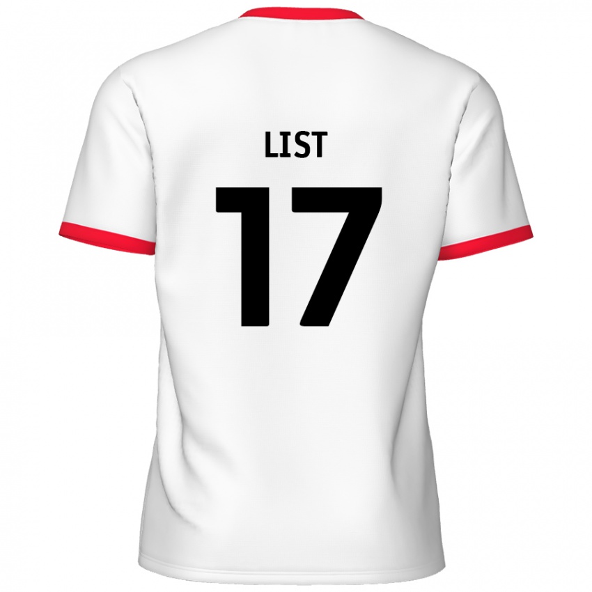 Niño Camiseta Elliott List #17 Blanco Rojo 1ª Equipación 2024/25 La Camisa Argentina