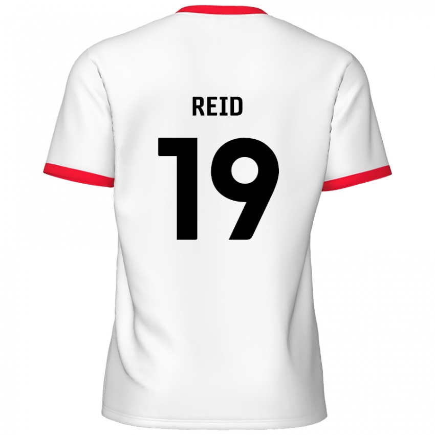 Niño Camiseta Jamie Reid #19 Blanco Rojo 1ª Equipación 2024/25 La Camisa Argentina