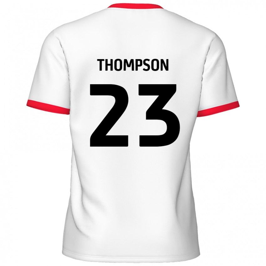 Niño Camiseta Louis Thompson #23 Blanco Rojo 1ª Equipación 2024/25 La Camisa Argentina