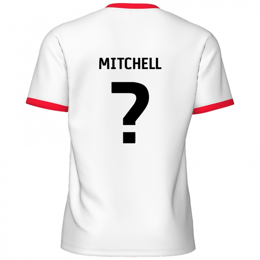 Niño Camiseta Rylee Mitchell #0 Blanco Rojo 1ª Equipación 2024/25 La Camisa Argentina