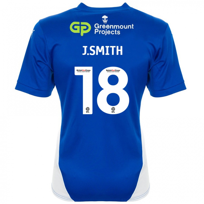 Niño Camiseta Jonny Smith #18 Azul Blanco 1ª Equipación 2024/25 La Camisa Argentina