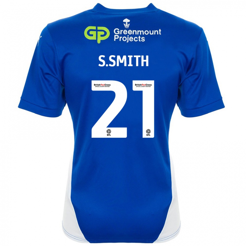 Niño Camiseta Scott Smith #21 Azul Blanco 1ª Equipación 2024/25 La Camisa Argentina