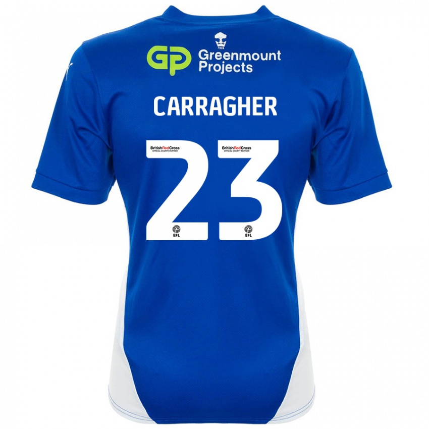 Niño Camiseta James Carragher #23 Azul Blanco 1ª Equipación 2024/25 La Camisa Argentina