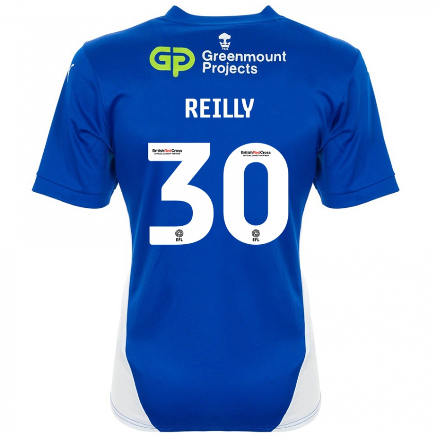 Niño Camiseta Jack Reilly #30 Azul Blanco 1ª Equipación 2024/25 La Camisa Argentina