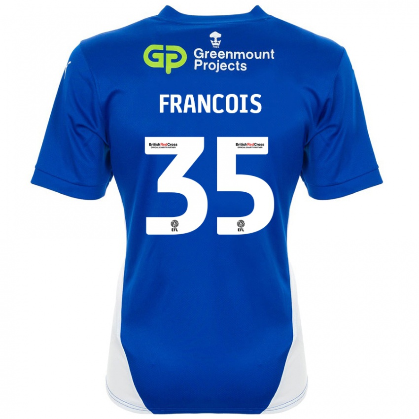 Niño Camiseta Tyrese Francois #35 Azul Blanco 1ª Equipación 2024/25 La Camisa Argentina