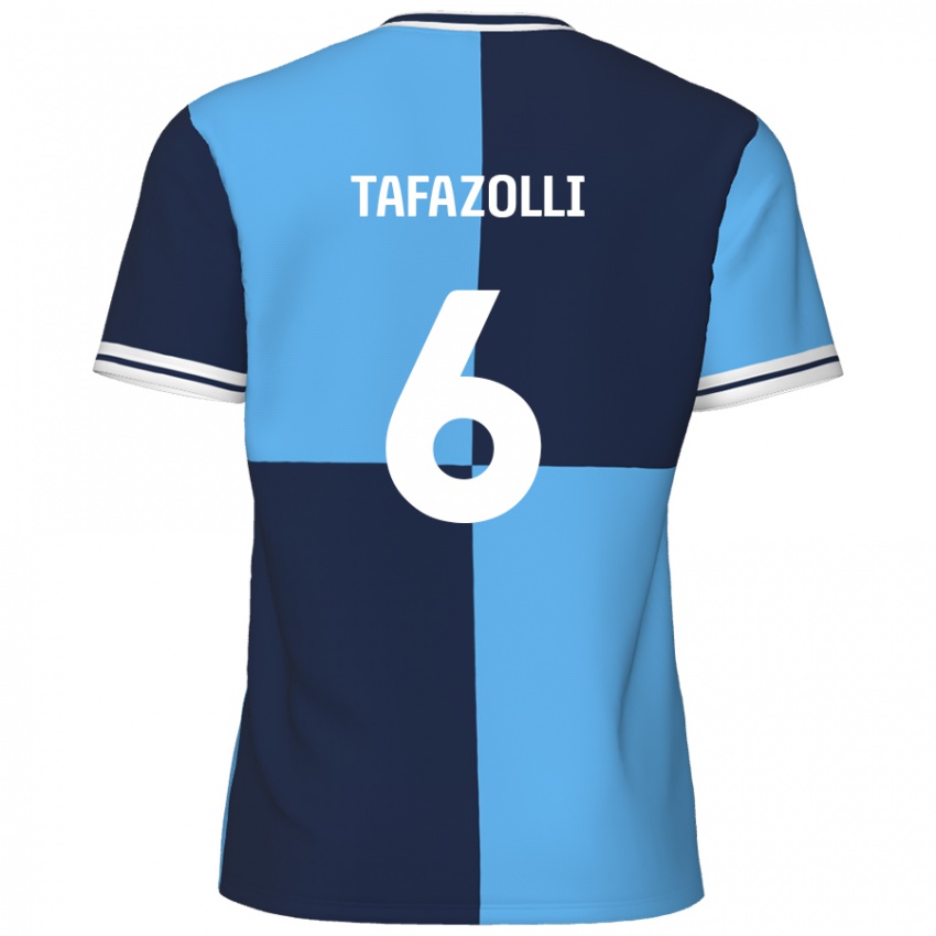 Niño Camiseta Ryan Tafazolli #6 Azul Cielo Azul Oscuro 1ª Equipación 2024/25 La Camisa Argentina