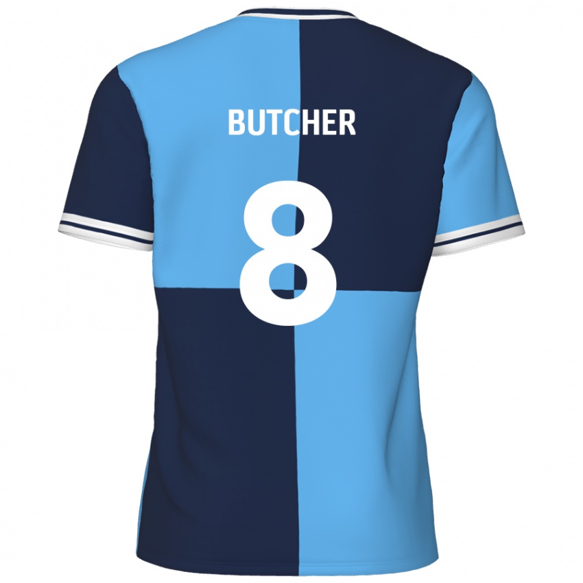 Niño Camiseta Matt Butcher #8 Azul Cielo Azul Oscuro 1ª Equipación 2024/25 La Camisa Argentina