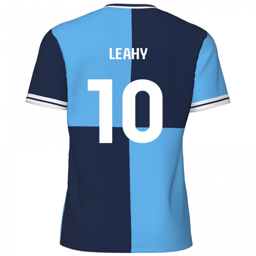 Niño Camiseta Luke Leahy #10 Azul Cielo Azul Oscuro 1ª Equipación 2024/25 La Camisa Argentina