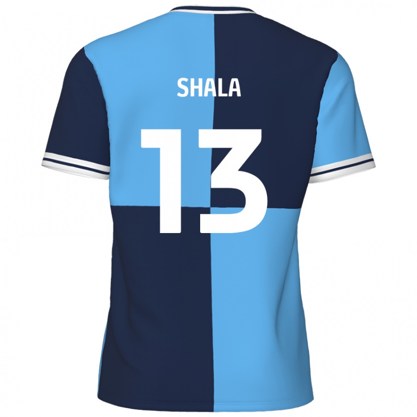 Niño Camiseta Laurence Shala #13 Azul Cielo Azul Oscuro 1ª Equipación 2024/25 La Camisa Argentina