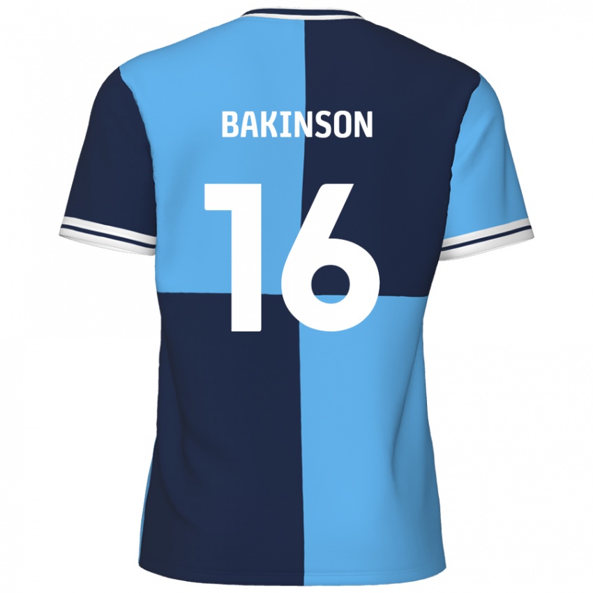 Niño Camiseta Tyreeq Bakinson #16 Azul Cielo Azul Oscuro 1ª Equipación 2024/25 La Camisa Argentina