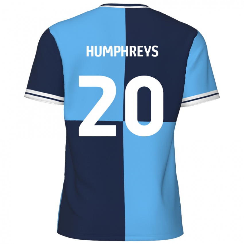 Niño Camiseta Cameron Humphreys #20 Azul Cielo Azul Oscuro 1ª Equipación 2024/25 La Camisa Argentina