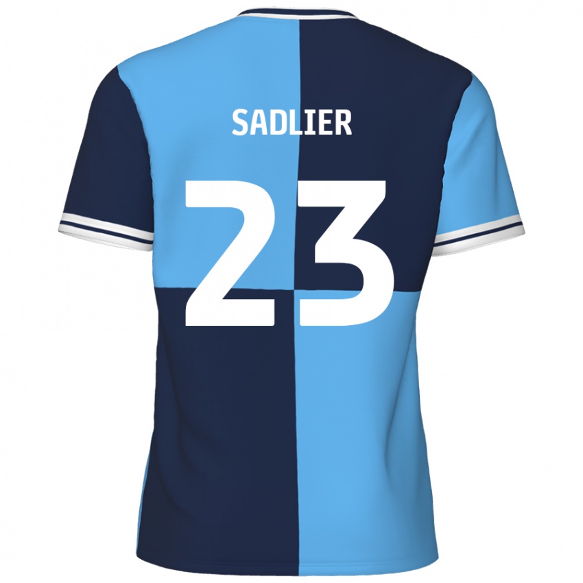 Niño Camiseta Kieran Sadlier #23 Azul Cielo Azul Oscuro 1ª Equipación 2024/25 La Camisa Argentina