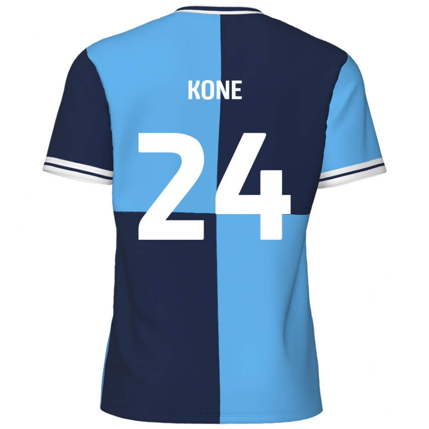 Niño Camiseta Richard Kone #24 Azul Cielo Azul Oscuro 1ª Equipación 2024/25 La Camisa Argentina