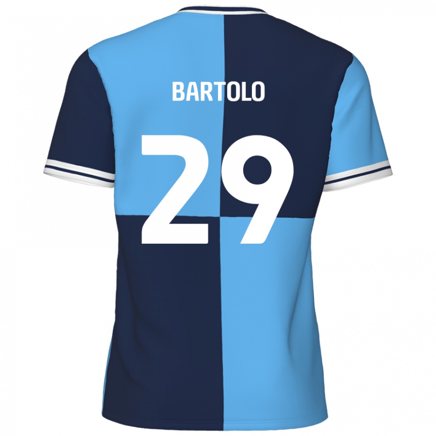 Niño Camiseta Jaiden Bartolo #29 Azul Cielo Azul Oscuro 1ª Equipación 2024/25 La Camisa Argentina