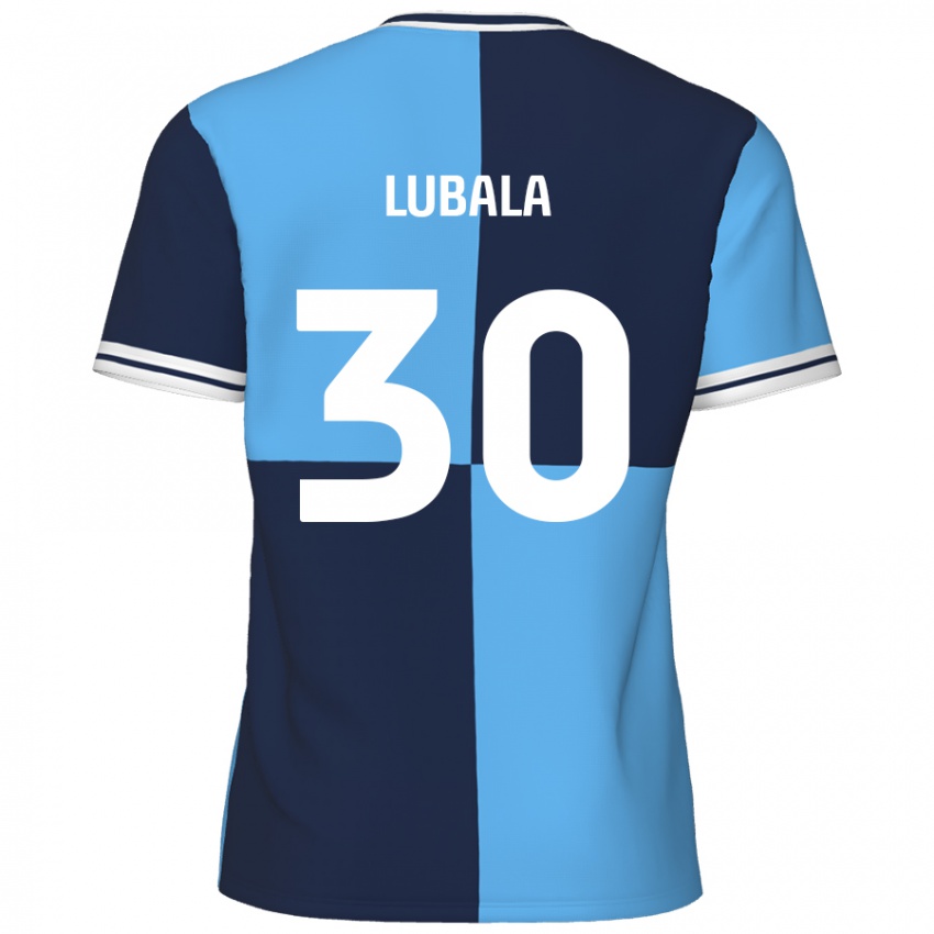 Niño Camiseta Bez Lubala #30 Azul Cielo Azul Oscuro 1ª Equipación 2024/25 La Camisa Argentina