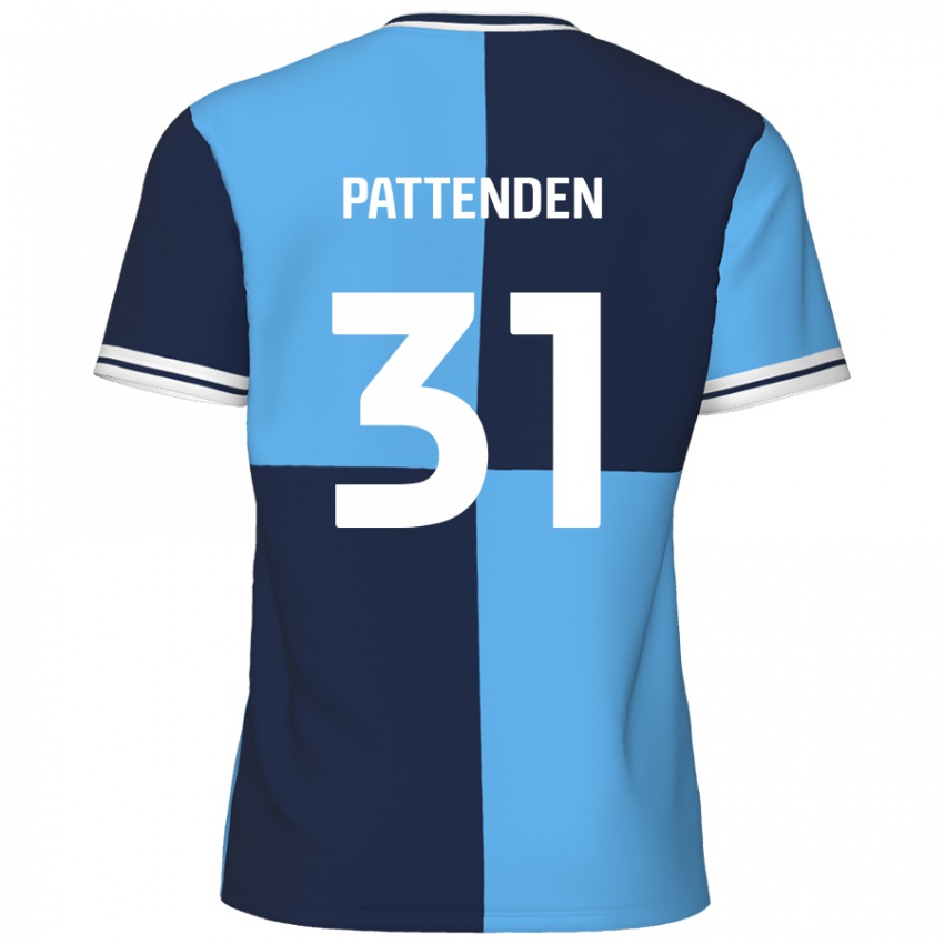 Niño Camiseta Jasper Pattenden #31 Azul Cielo Azul Oscuro 1ª Equipación 2024/25 La Camisa Argentina