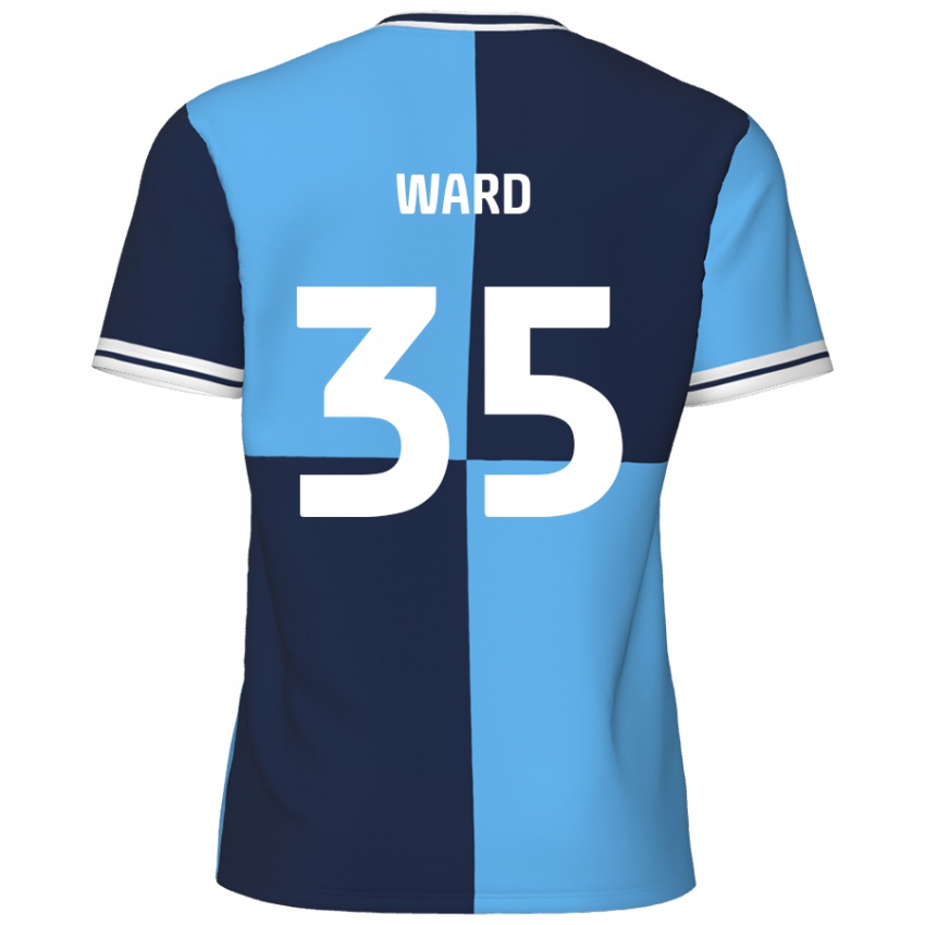 Niño Camiseta Christie Ward #35 Azul Cielo Azul Oscuro 1ª Equipación 2024/25 La Camisa Argentina