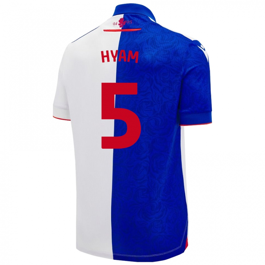 Niño Camiseta Dominic Hyam #5 Azul Cielo Blanco 1ª Equipación 2024/25 La Camisa Argentina