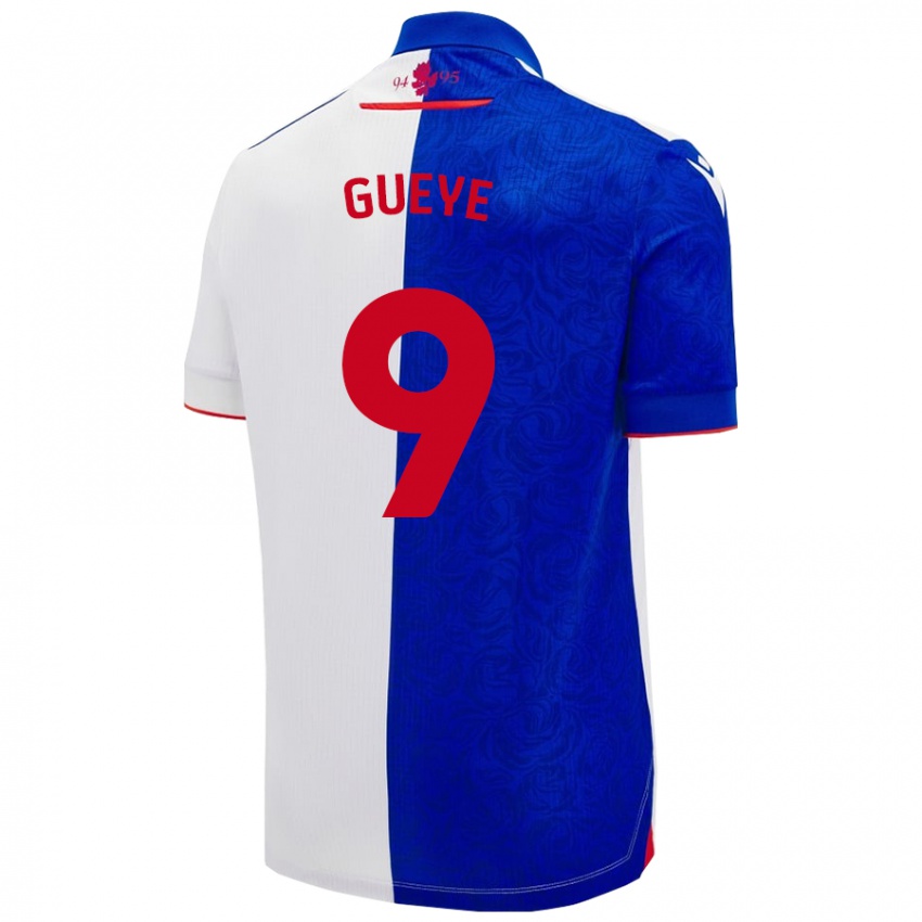 Niño Camiseta Makhtar Gueye #9 Azul Cielo Blanco 1ª Equipación 2024/25 La Camisa Argentina