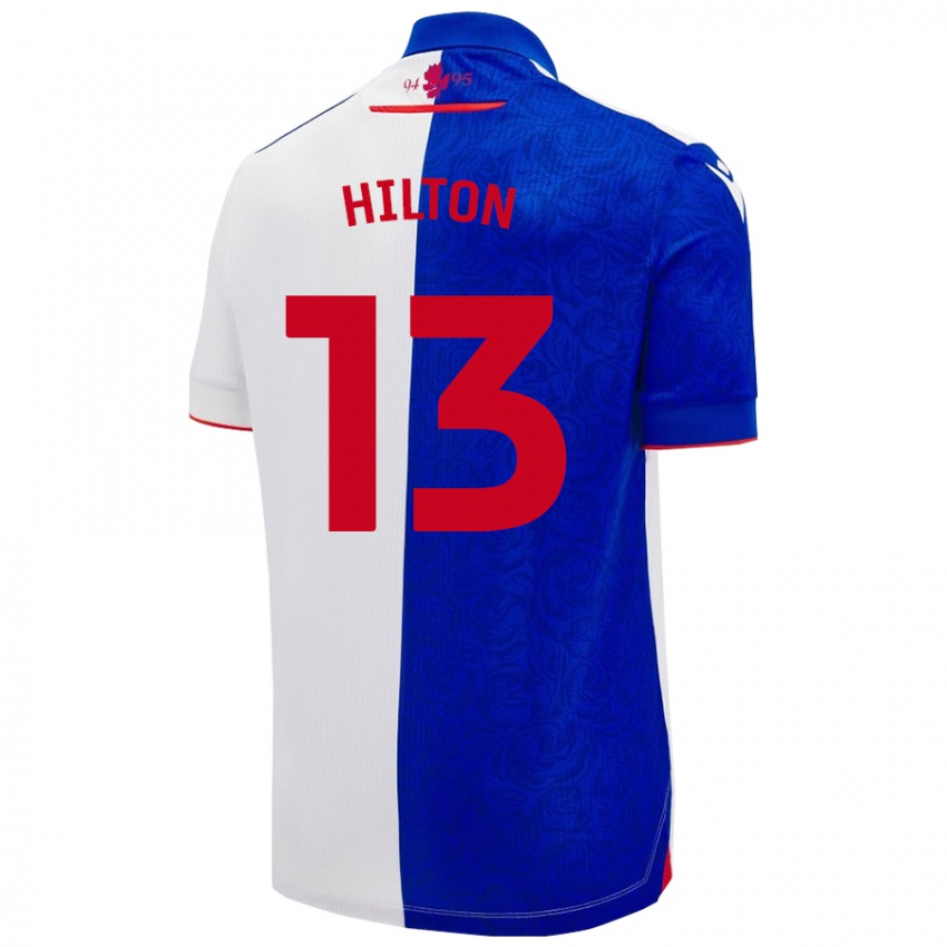 Niño Camiseta Joe Hilton #13 Azul Cielo Blanco 1ª Equipación 2024/25 La Camisa Argentina