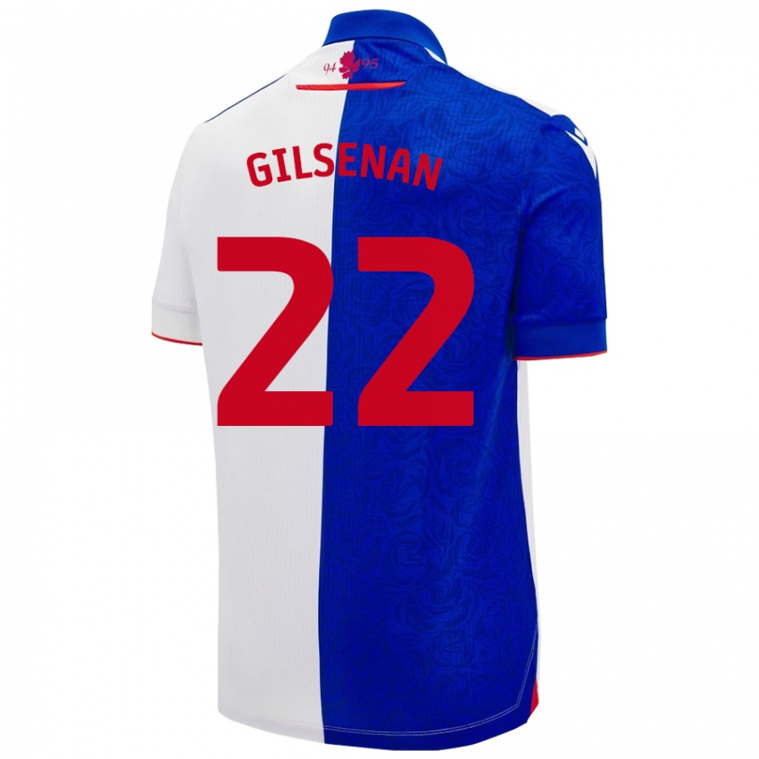 Niño Camiseta Zak Gilsenan #22 Azul Cielo Blanco 1ª Equipación 2024/25 La Camisa Argentina