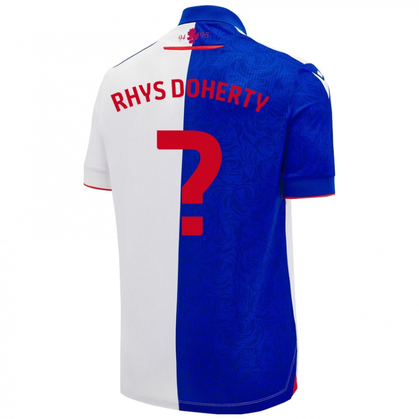 Niño Camiseta Rhys Doherty #0 Azul Cielo Blanco 1ª Equipación 2024/25 La Camisa Argentina