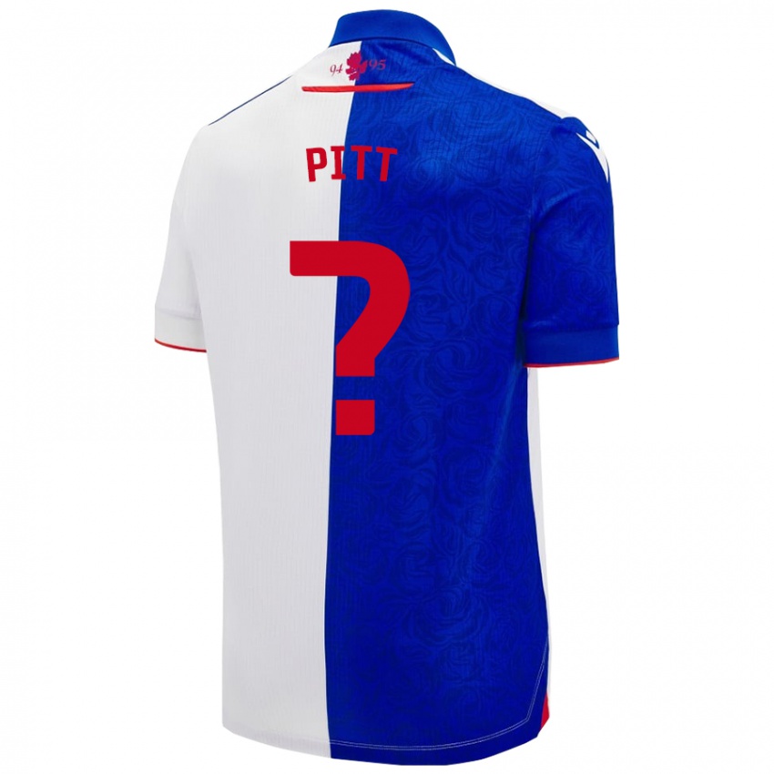 Niño Camiseta Theo Pitt #0 Azul Cielo Blanco 1ª Equipación 2024/25 La Camisa Argentina