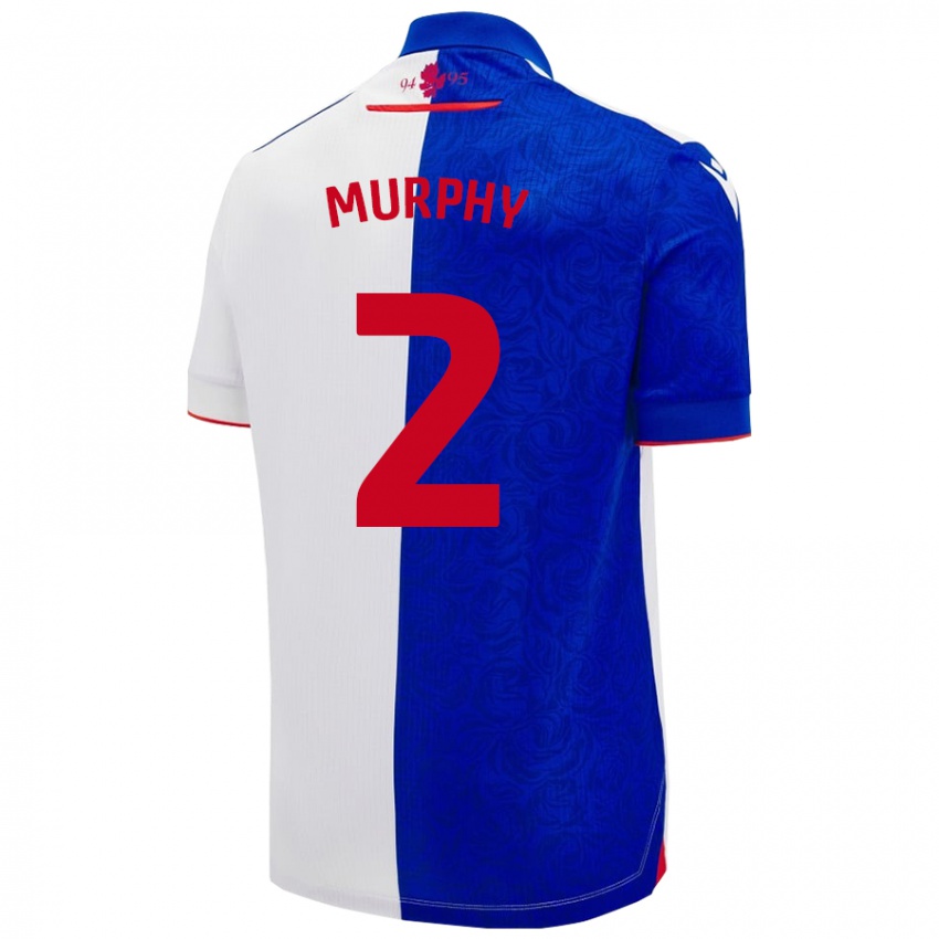 Niño Camiseta Niamh Murphy #2 Azul Cielo Blanco 1ª Equipación 2024/25 La Camisa Argentina